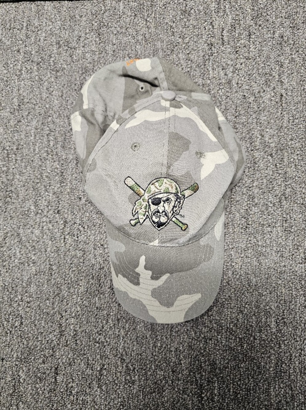 Gray Camo Pirates Baseball Hat
